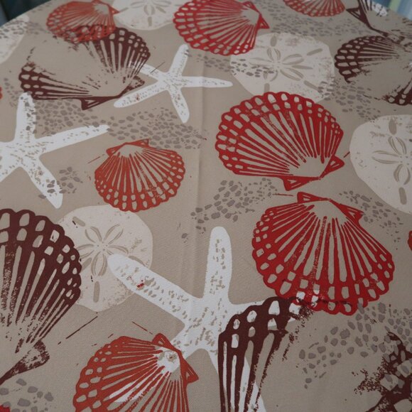Sonoma Seashell Print Indoor/Outdoor Tablecloth 70" Round - Picture 3 of 7